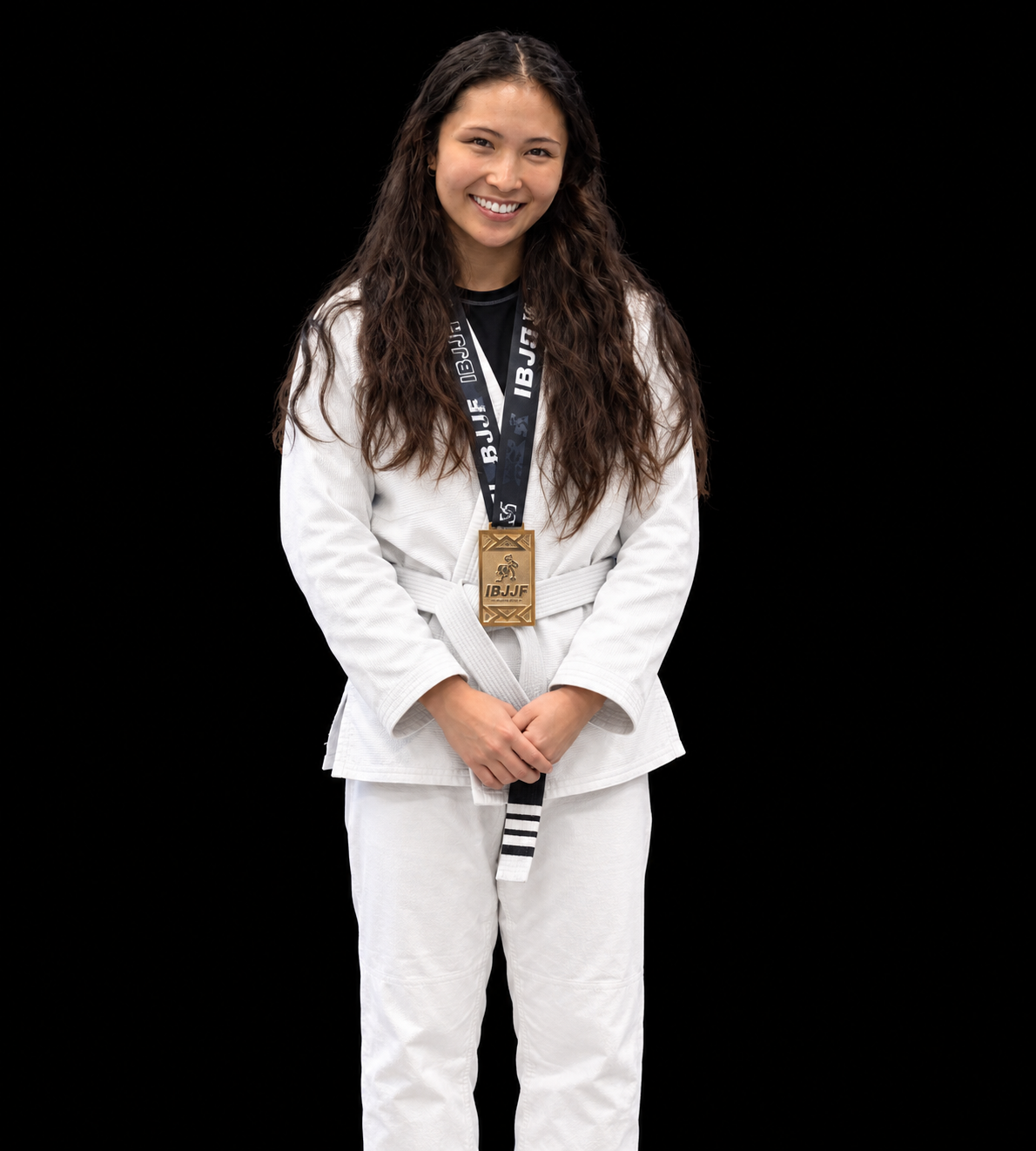 Coach Leona early in her Jiu-Jitsu journey