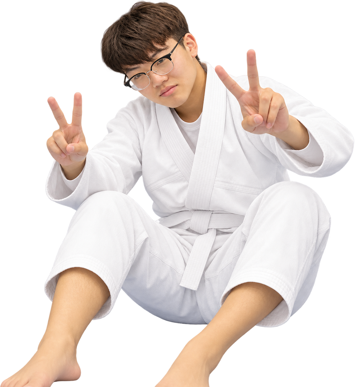 Professor Steve early in his Jiu-Jitsu journey